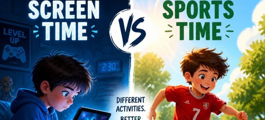 Screen Time vs Sports for Kids